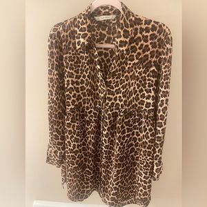 Leopard shirt dress